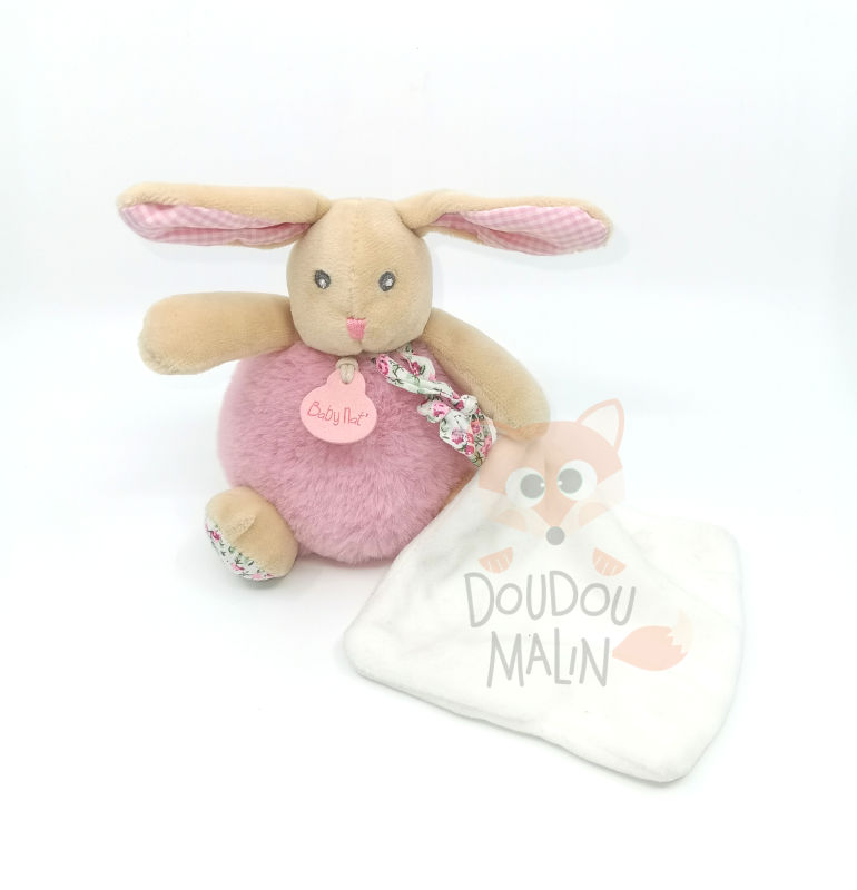  - les poupis - mouchoir lapin rose 